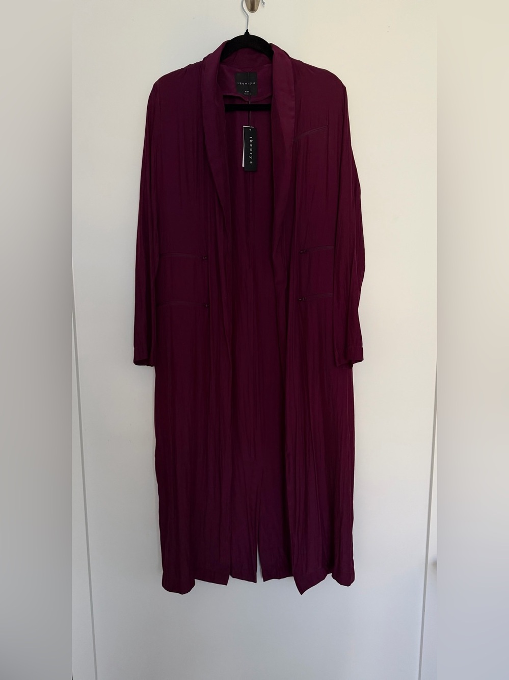The Theory+ Activate Glider Open Front Long Duster Jacket/Cardigan